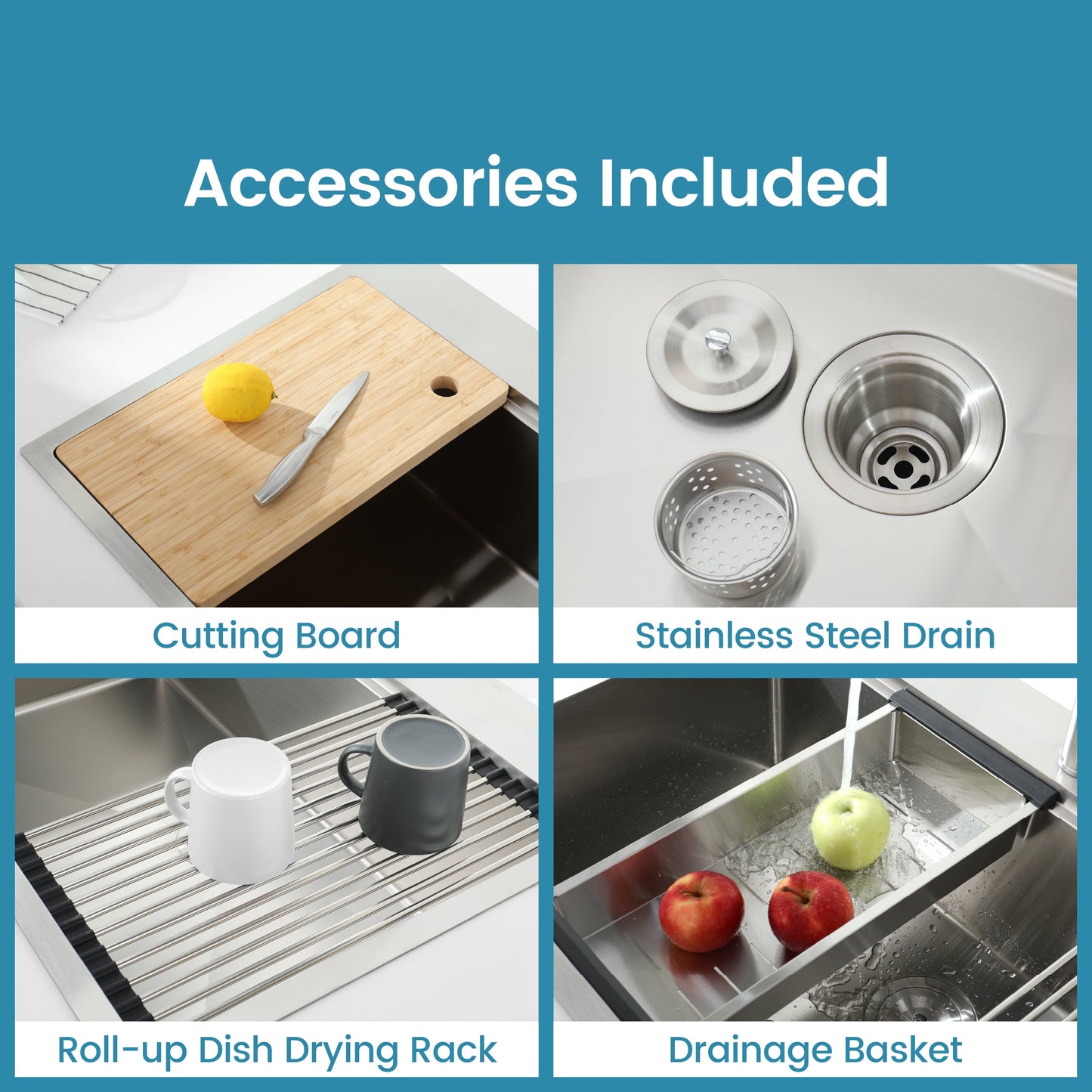 Modern Brushed Stainless Steel Single Bowl Sink