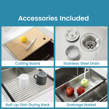 Modern Brushed Stainless Steel Single Bowl Sink