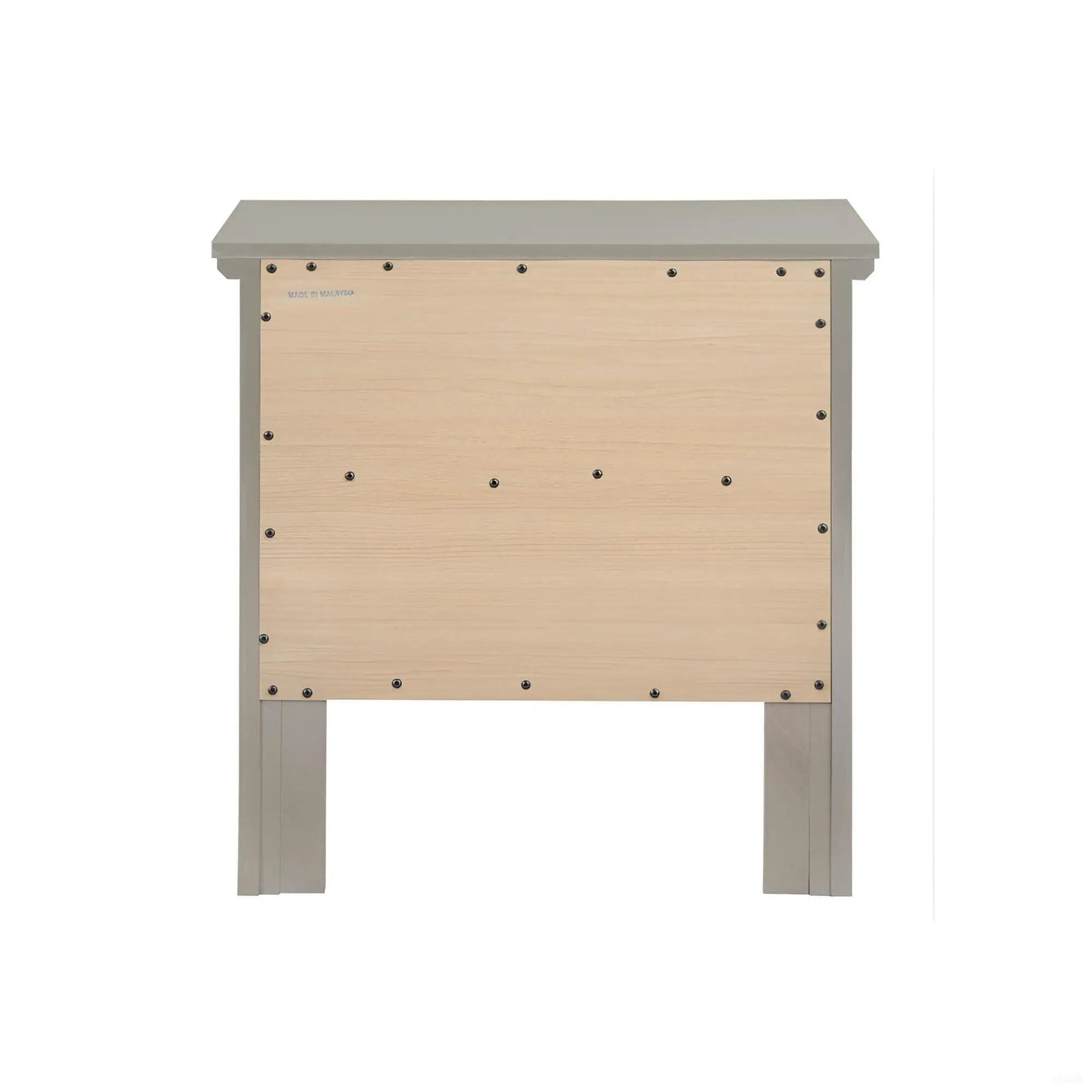 English Dovetailed Nightstand Unique Piece Furniture gray frame natural wood front Tampa Store on Tampa Home & Garden Store