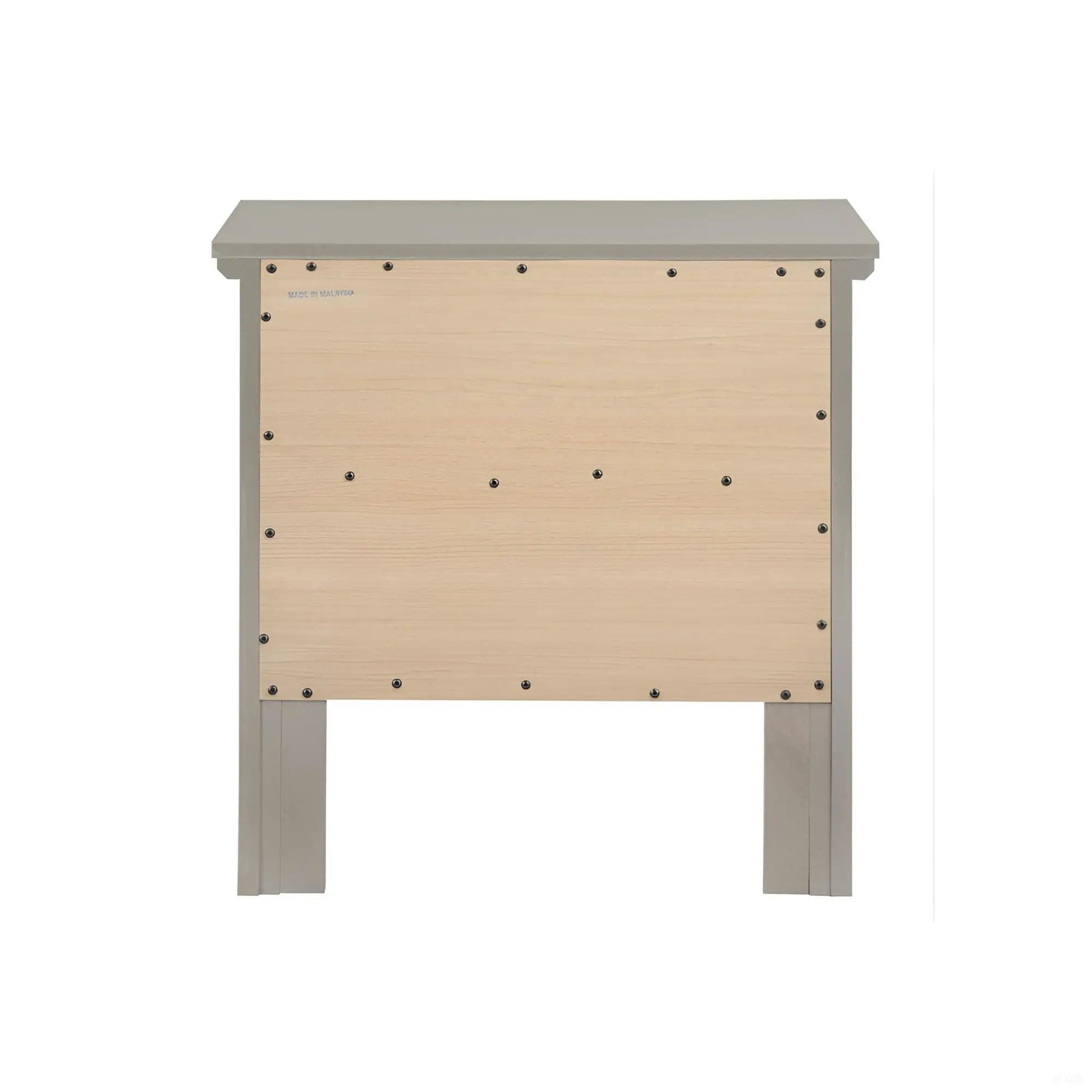 English Dovetailed Nightstand Unique Piece Furniture gray frame natural wood front Tampa Store on Tampa Home & Garden Store