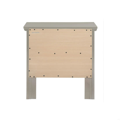 English Dovetailed Nightstand Unique Piece Furniture gray frame natural wood front Tampa Store on Tampa Home & Garden Store