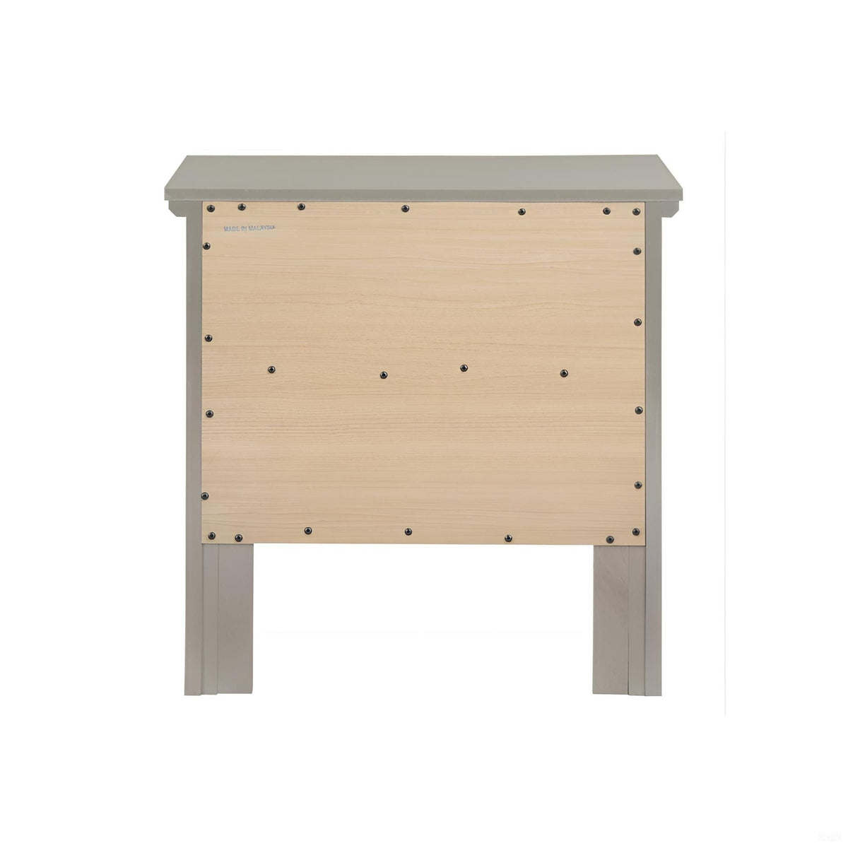 English Dovetailed Drawers Nightstand gray frame with natural wood fronts HouseOfZazla accent nightstand on Tampa Home & Garden Store