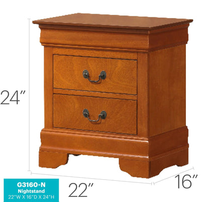 Louis Philippe Nightstand in Wood Veneer