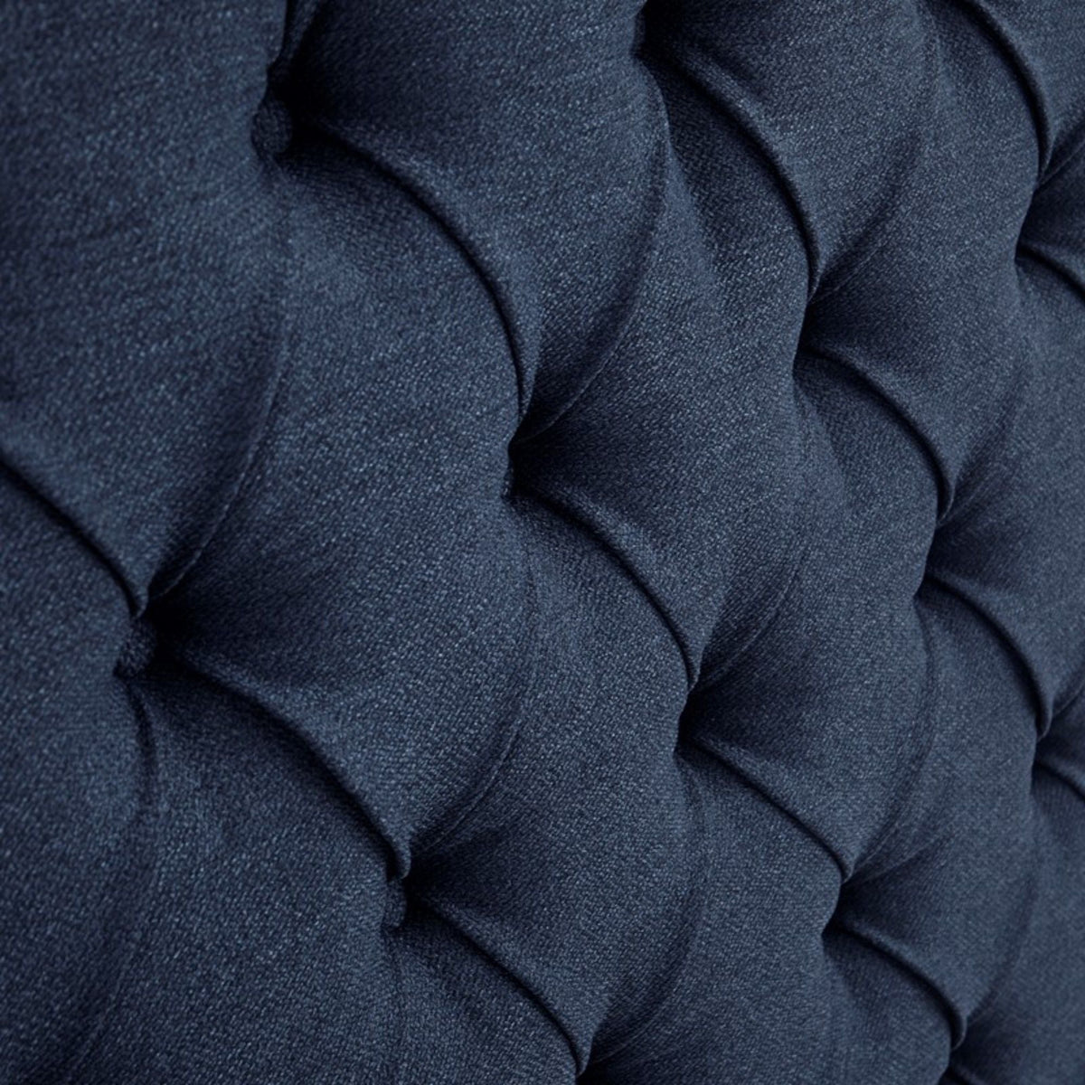 Transitional Upholstery Headboard blue denim-textured fabric with tufting on Tampa Home & Garden Store