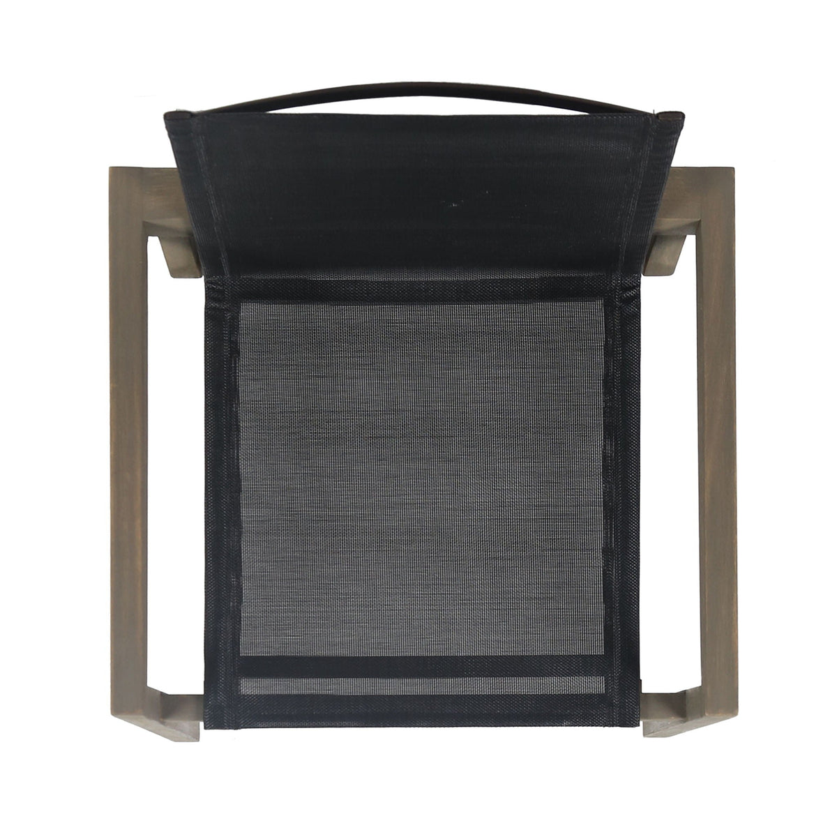 Belfast Dining Chair Set with black mesh seat and acacia wood frame HouseOfZazla on Tampa Home & Garden Store
