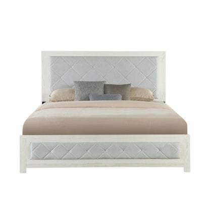 Jehoram Lozenge Bed and Padded Upholstered Frame