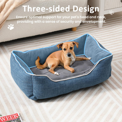 Small dog bed blue denim with washable cover on Tampa Home & Garden Store