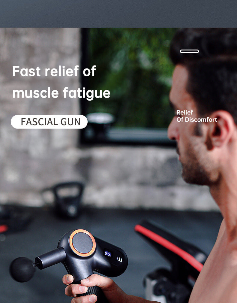 900-turn fascial gun USB charging massage angle rotatable full body muscle massage machine gun - Tampa Home & Garden Store