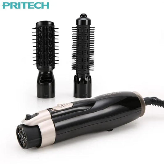 Pritech E hair diffuser curling iron 550W with two diffuser heads, black with rose-gold accents on Tampa Home & Garden Store