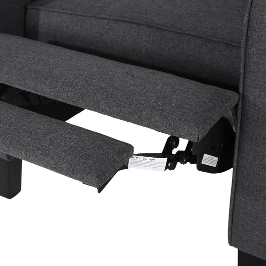 Smoke fabric push back armchair dark charcoal upholstery VIP Digital Presence on Tampa Home & Garden Store