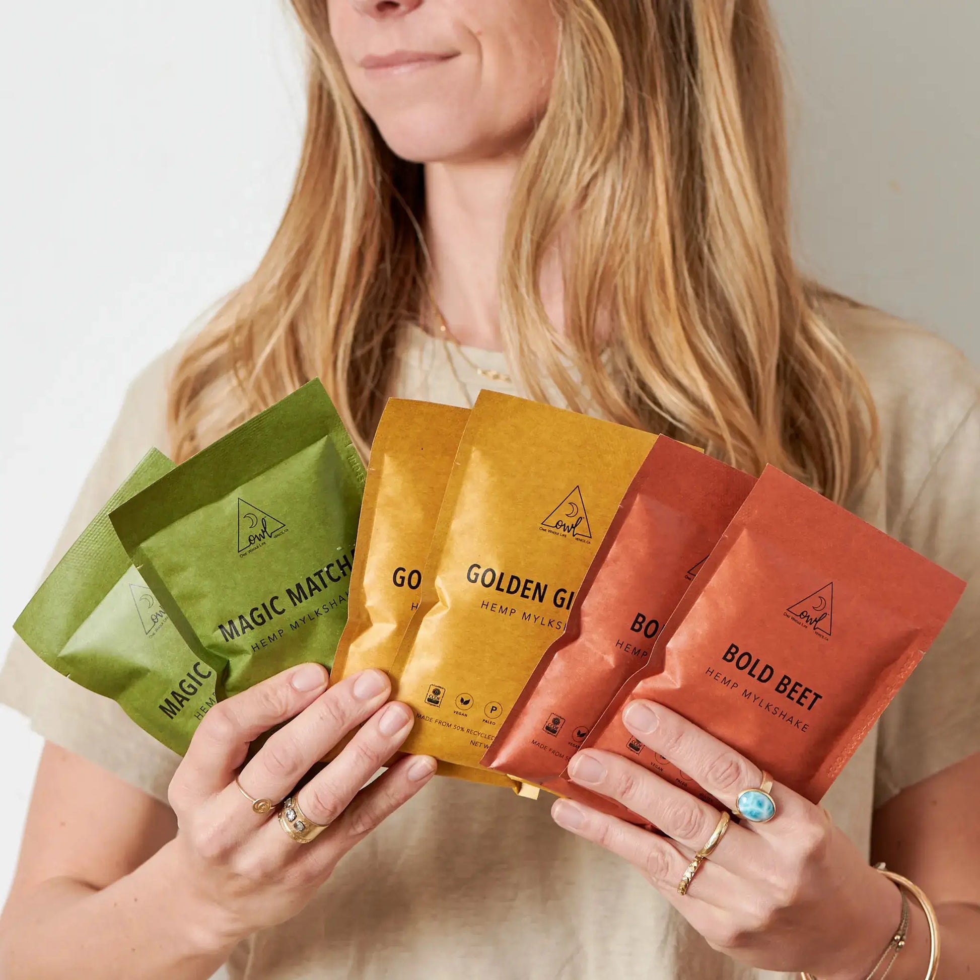 4-Day Shake Reset cleanse packets in green gold orange red OWL Venice on Tampa Home & Garden Store