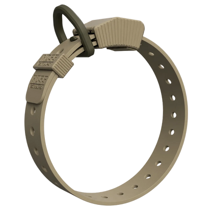 FIELD COLLAR by Hoss Straps, tan hunting dog collar with adjustable perforated strap on Tampa Home & Garden Store