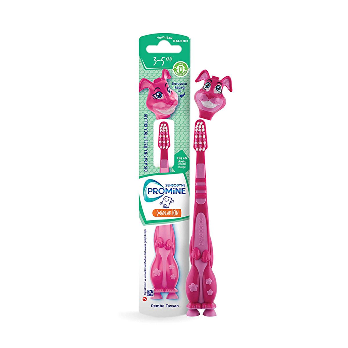 Children's rabbit toothbrush pink handle with soft bristles for ages 3-5, Beauty Care Bag on Tampa Home & Garden Store
