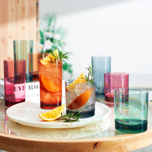 Eze Acrylic Lowball and Highball Glasses Set of 8
