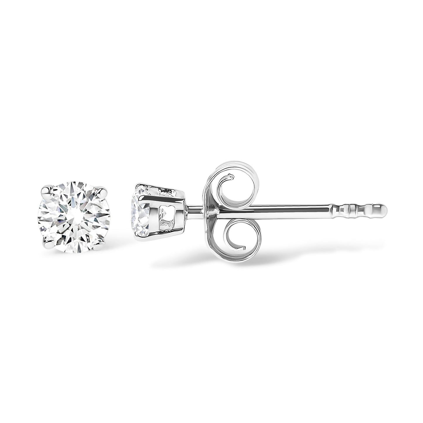 Diamond stud earrings in 14K white gold, 1.0 cttw, 4-prong push-back, F-G I1-I2, Bids.com on Tampa Home & Garden Store