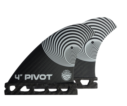 No Coast Surfers 4-inch Pivot featherlight carbon fiber wakesurf fin black logo on Tampa Home & Garden Store