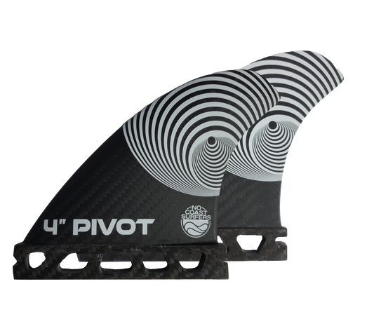 No Coast Surfers 4-inch Pivot featherlight carbon fiber wakesurf fin black logo on Tampa Home & Garden Store