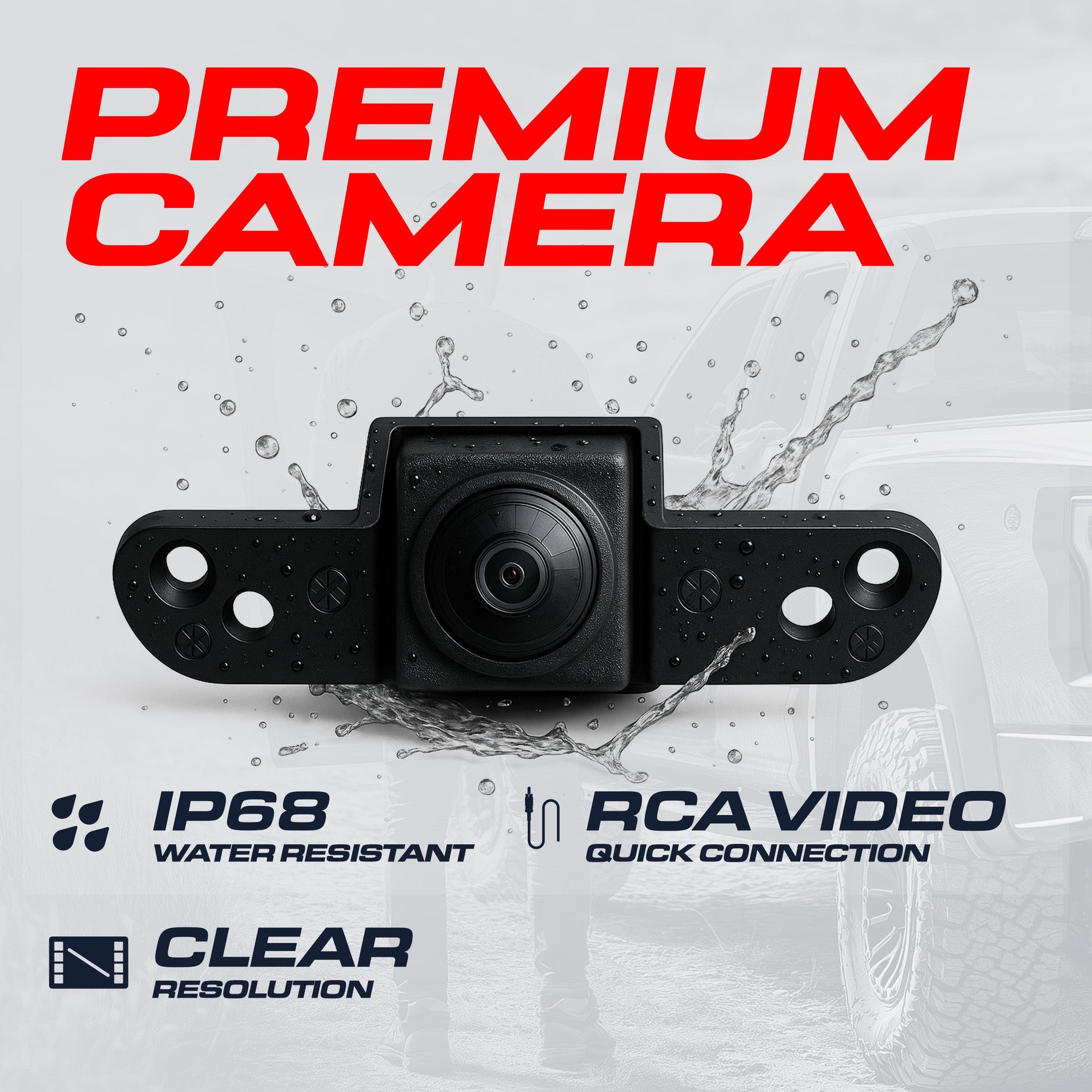 Dodge Ram black replacement tailgate handle with backup camera by Master Tailgaters on Tampa Home & Garden Store