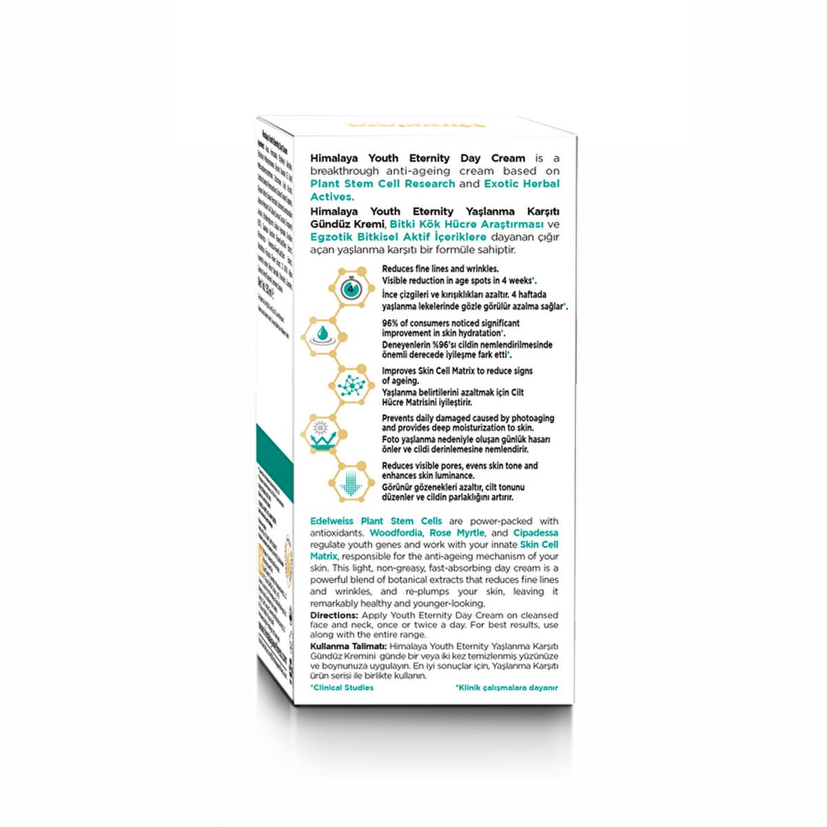 Himalaya Youth Eternity Day Cream SPF15 by Beauty Care Bag anti-aging packaging with teal accents on Tampa Home & Garden Store