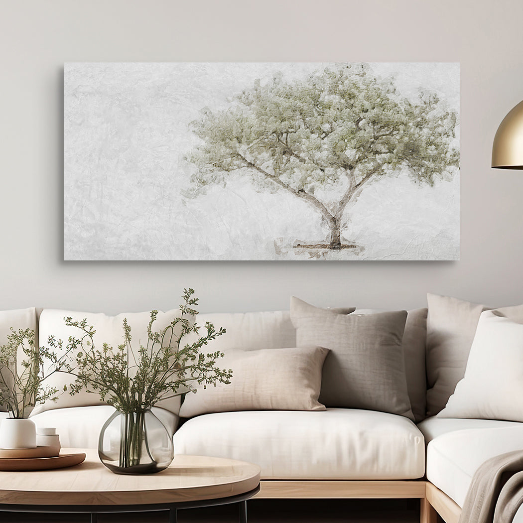 Olive Tree Faith Wall Art canvas by Tailored Canvases in soft gray textured crafting canvas on Tampa Home & Garden Store