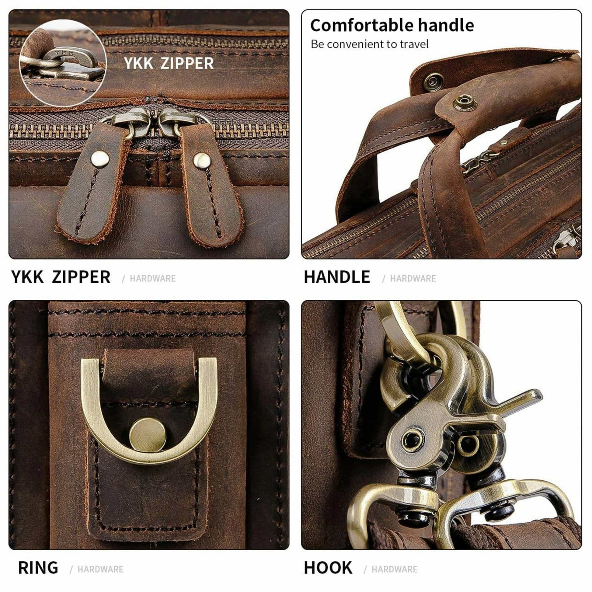 Crazy Horse Leather Briefcase - Tampa Home & Garden Store