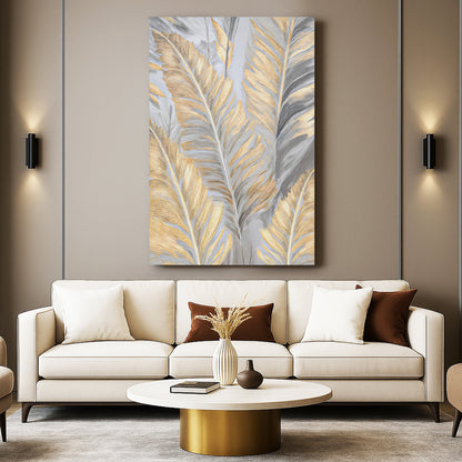 Luxury Gold and Silver Leaf Wall Art canvas by Tailored Canvases with gold and silver leaf on Tampa Home & Garden Store
