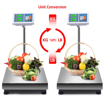 Báscula Digital de Plataforma de Piso con Cómputo de Peso de 660 lb