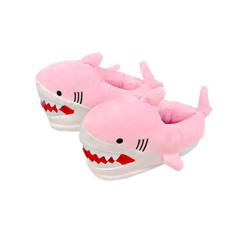 Warm Shark Womens Plush Slippers For Home Comfort
