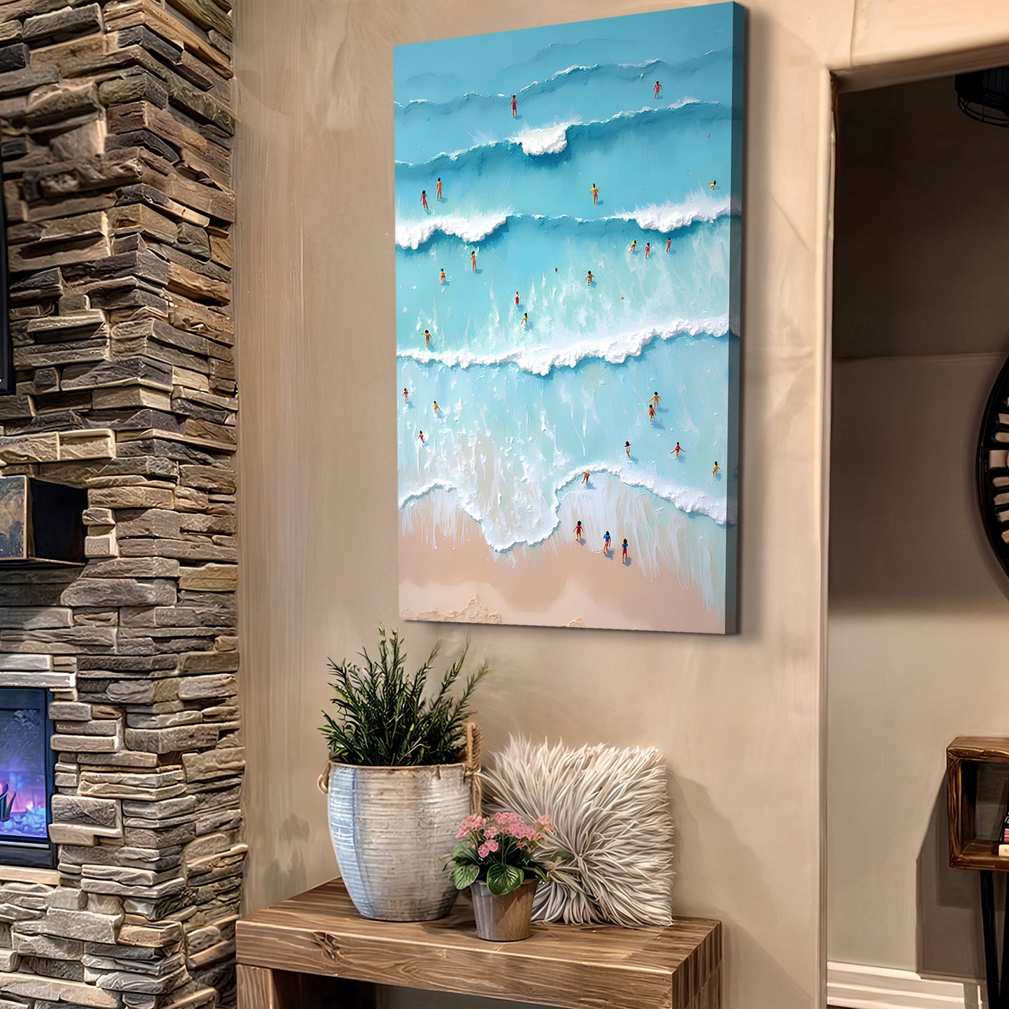 Beach Days Wall Art IX canvas by Tailored Canvases showcasing blue ocean waves on Tampa Home & Garden Store