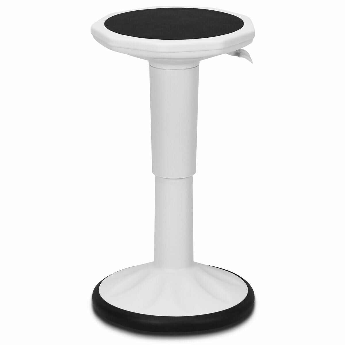 Taburete ajustable de aprendizaje activo para oficina en casa con asiento acolchado - Negro