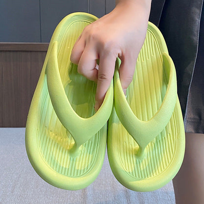 Stevvex women's neon lime flip flops with textured footbed, lightweight anti-slip sandals on Tampa Home & Garden Store