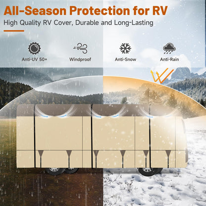 Umbrauto Class A RV Cover Khaki 7-layer windproof breathable heavy-duty motorhome cover on Tampa Home & Garden Store