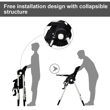 Foldable High chair with Multiple Adjustable Backrest