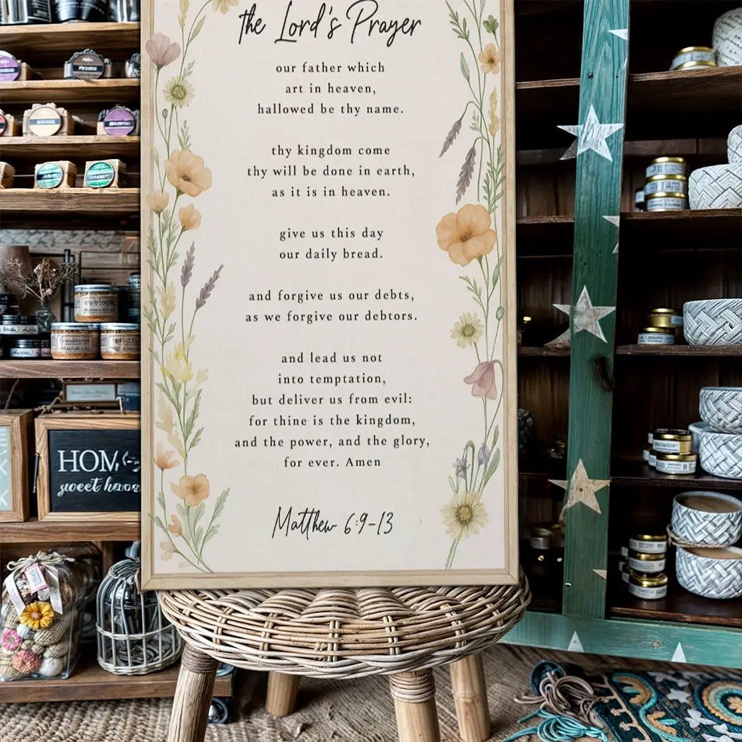 the Lord's Prayer Faith Sign III Home Decor