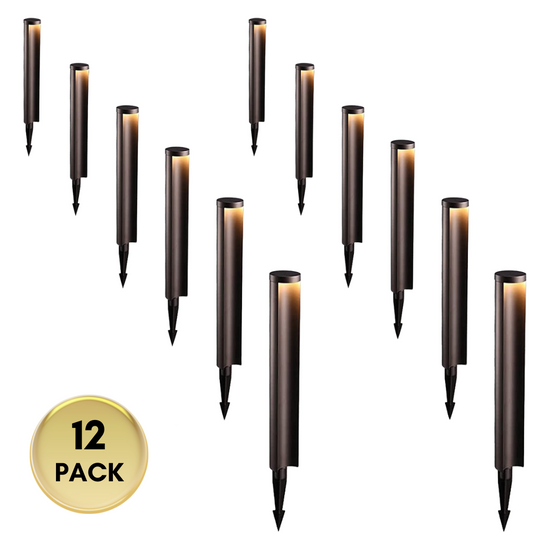 ALP16 12-Pack 5W LED Landscape Pathway Light Package, 12V Low Voltage Side Lit Path Lights