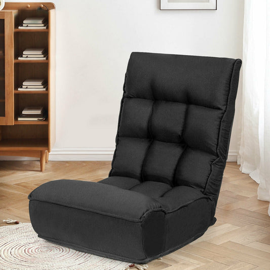 4-Position Adjustable Floor Chair Folding Lazy Sofa - Tampa Home & Garden Store