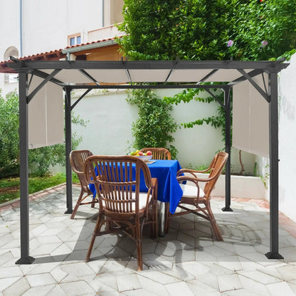 16x8 Two Piece Replacement Canopy Pergola Brown