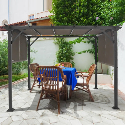 16x8 Two Piece Replacement Canopy Pergola Brown