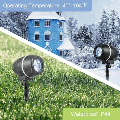 Outdoor Waterproof Christmas Snowflake LED Projector Light with Remote, black gobo projector on Tampa Home & Garden Store