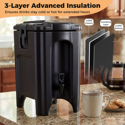 4.4 Gallons Insulated Beverage Dispenser Set of 2