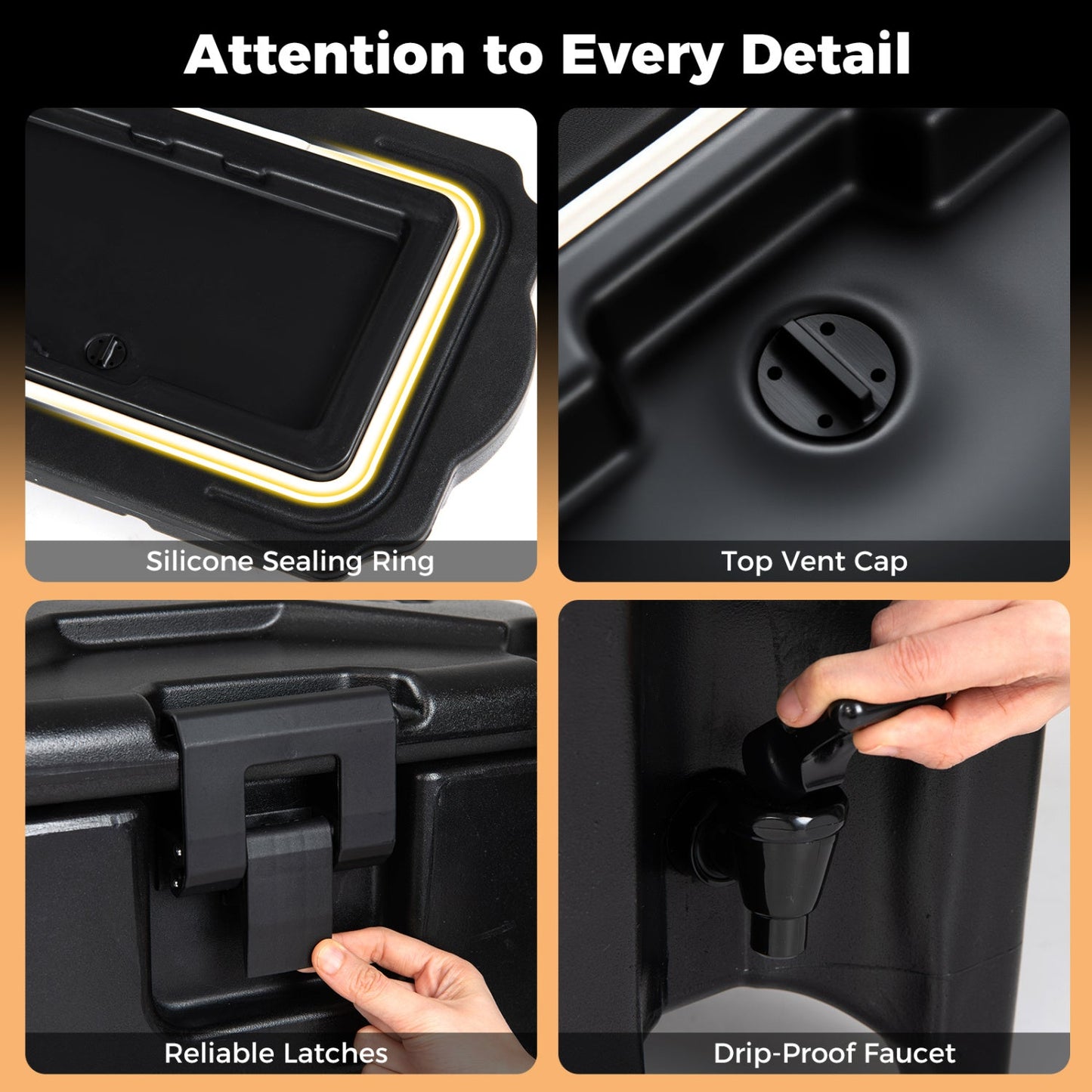 4.4 Gallons Insulated Beverage Dispenser Set of 2