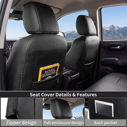 Umbrauto seat cover for Toyota Tacoma, black leather with back pocket and zipper on Tampa Home & Garden Store