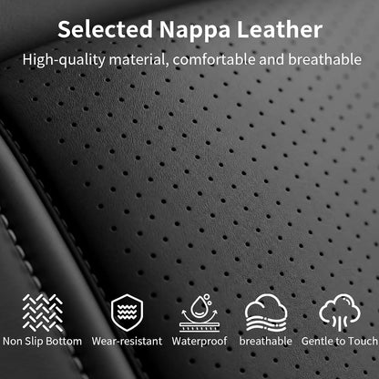 Umbrauto truck seat cover Nappa leather perforated black full coverage waterproof on Tampa Home & Garden Store