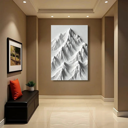 White Mountain Wall Art canvas Tailored Canvases grayscale mountain relief on Tampa Home & Garden Store