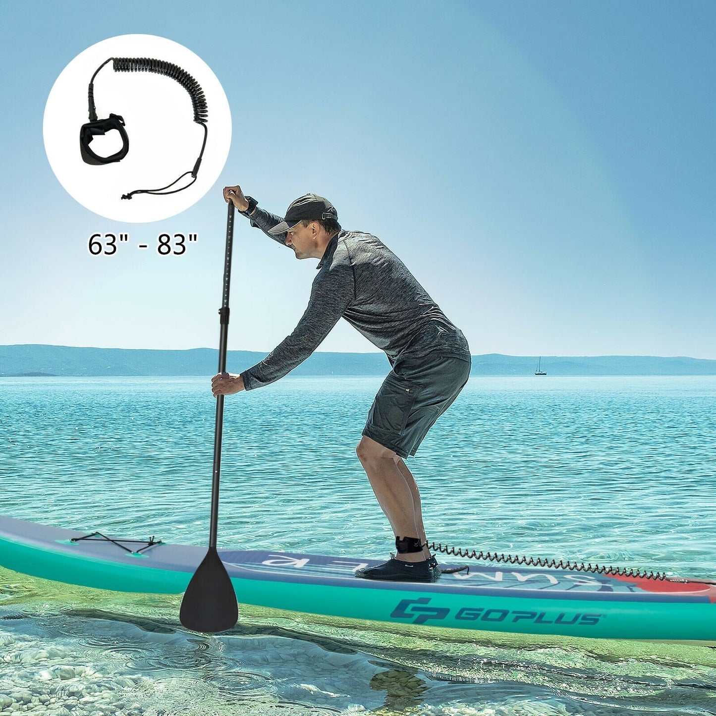 GemGear 10 ft inflatable stand up paddle board with backpack leash and aluminum paddle on Tampa Home & Garden Store