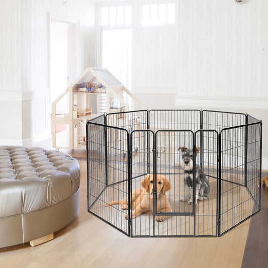 8 Metal Panel Heavy Duty Pet Playpen Dog Fence with Door - Tampa Home & Garden Store