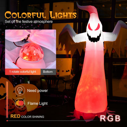 8 ft Halloween Inflatable Ghost with Rotating Flame LED Lights DirectDeals inflatable decor on Tampa Home & Garden Store