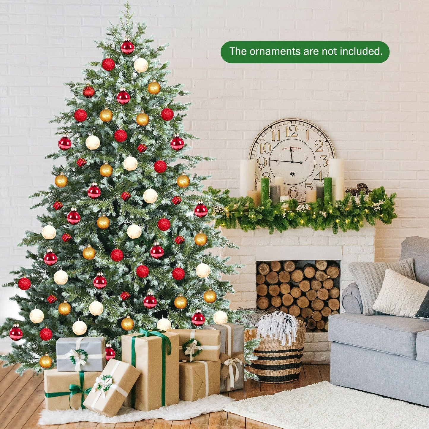 7 Feet Artificial Christmas Tree 1260 mixed PE and PVC tips DirectDeals ornaments not included on Tampa Home & Garden Store