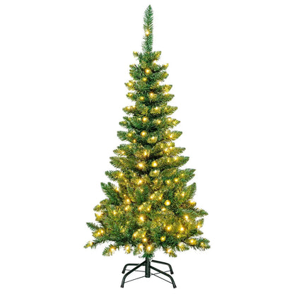 4.5 Ft Pre-Lit Premium Hinged Fir Pencil Tree