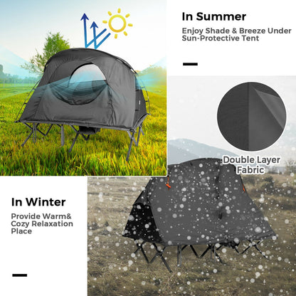 GemGear 2-Person Outdoor Camping Tent with External Cover in gray fabric on Tampa Home & Garden Store